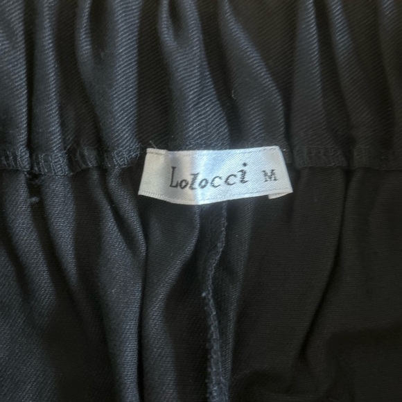 BLACK Cargo Loose Pants Grunge Y2K
adjustable hem ties and elastic back waist - Picture 4 of 13